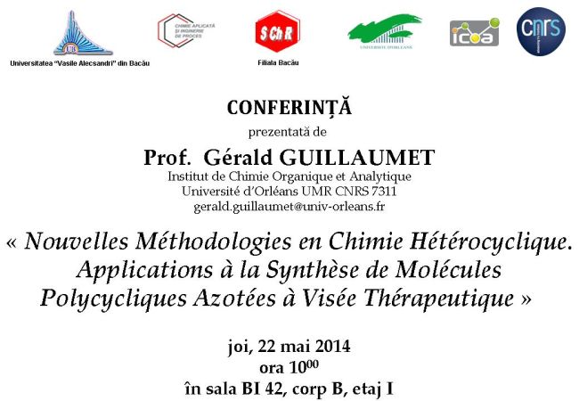 CONFERINTA Gerald GUILLAUMET - 22.05.2014