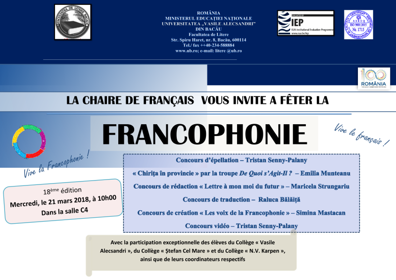Affiche 2018 francofonie