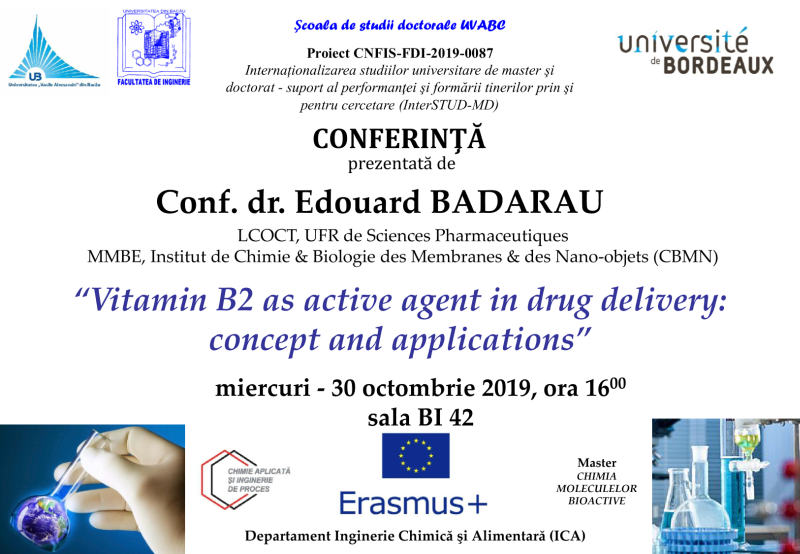 Conferinta BADARAU E. Univ. Bordeaux 30 octombrie 2019